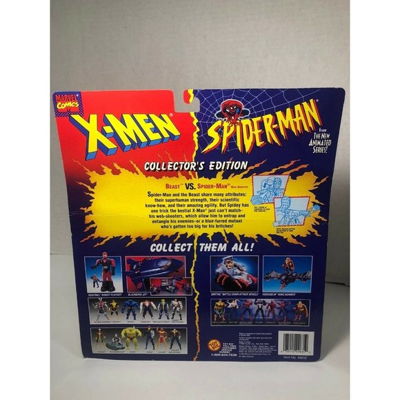 X-Men Beast VS Spider-Man Figure Set 1994 ToyBiz - Picture 2 of 2